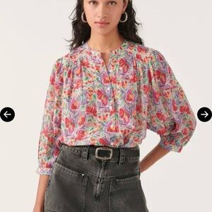 BA&SH AMEDEE Floral Blouse in Multicolor